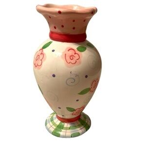 Ganz Ceramic Floral Vase
